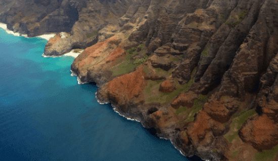 The view of Kauai from a helicopter tour