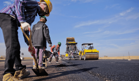 A street that is being repaved