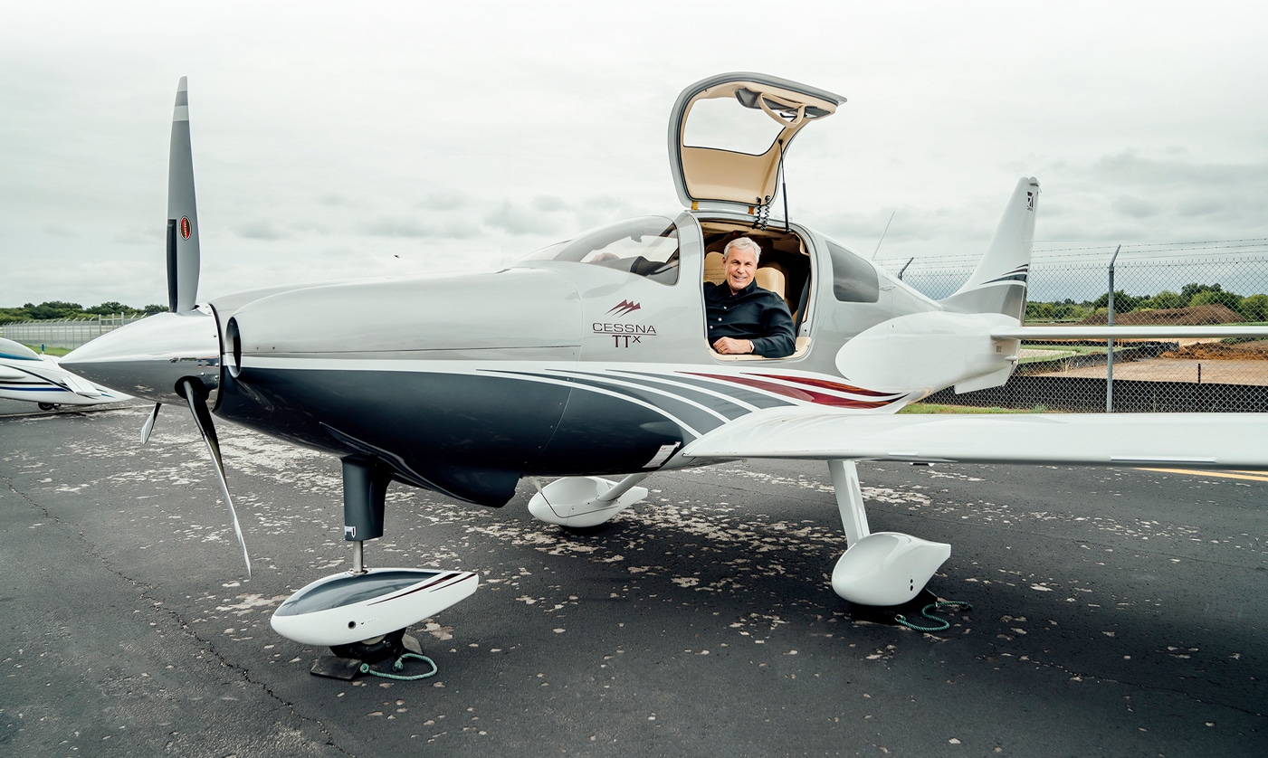 Mike Slack in a Jet