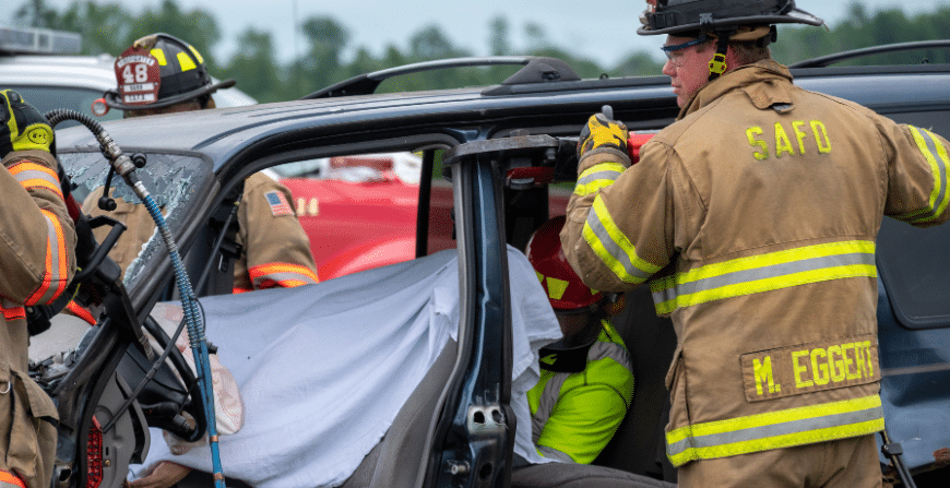 first responders at the scene of a major accident